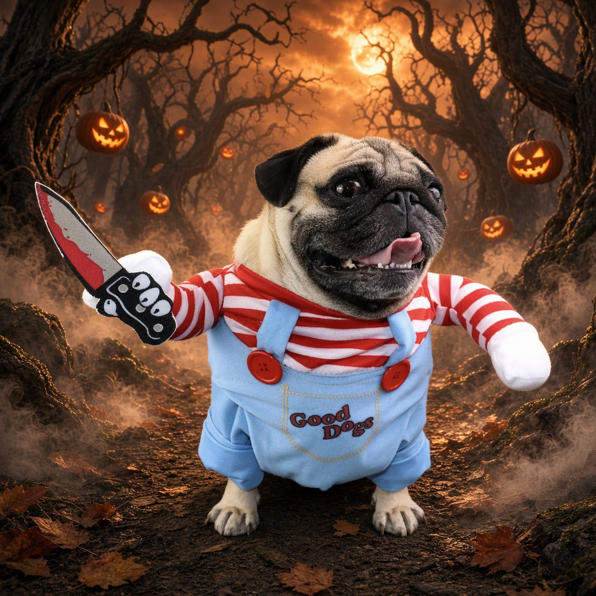 Good Dogs Scary Doll Pet Halloween Costume
