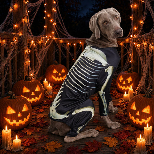 Dog Stretchy Skeleton Halloween Costume