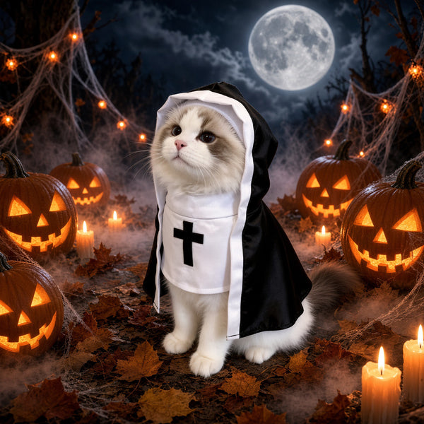 Pet Halloween Nun Costume