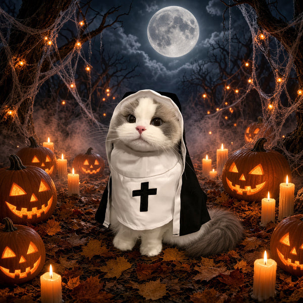 Pet Halloween Nun Costume