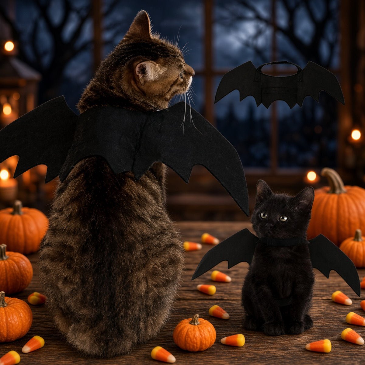 Spooky Kitty Bat Wings