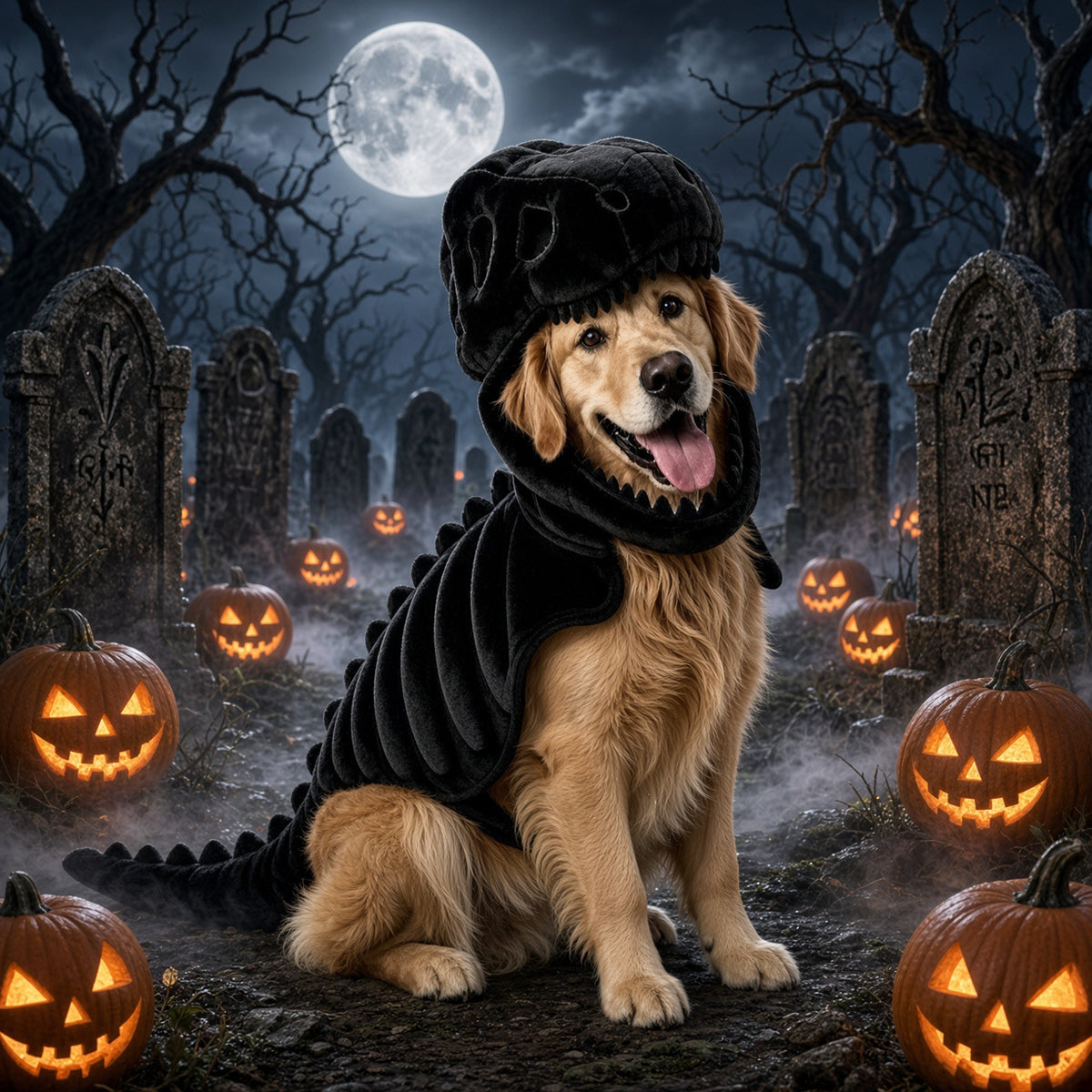 Soft Plush Dino Doggy Halloween Pet Costume