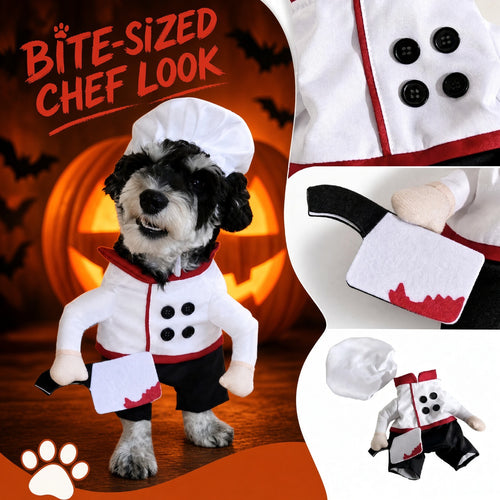 Deadly Little Chef Pet Halloween Costume