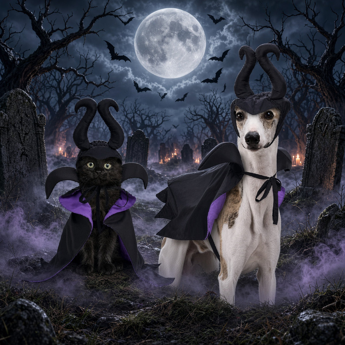 Evil Scary Spindle Witch Pets Halloween Costume