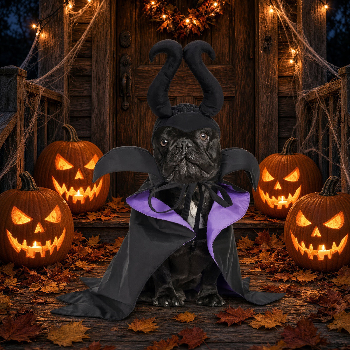 Evil Scary Spindle Witch Pets Halloween Costume