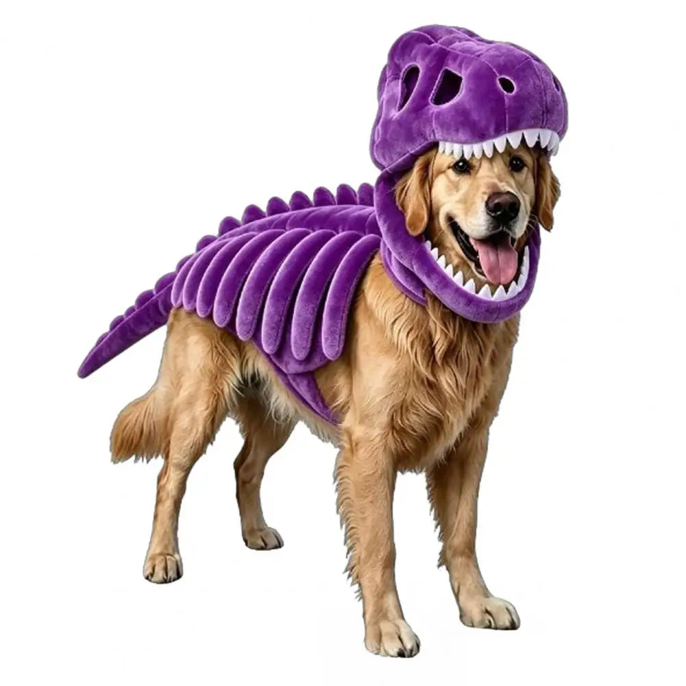 Soft Plush Dino Doggy Halloween Pet Costume
