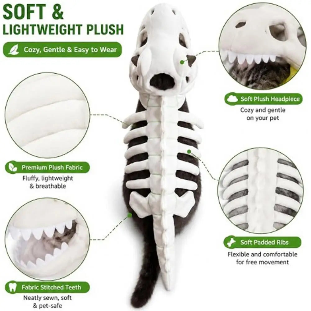 Soft Plush Dino Doggy Halloween Pet Costume